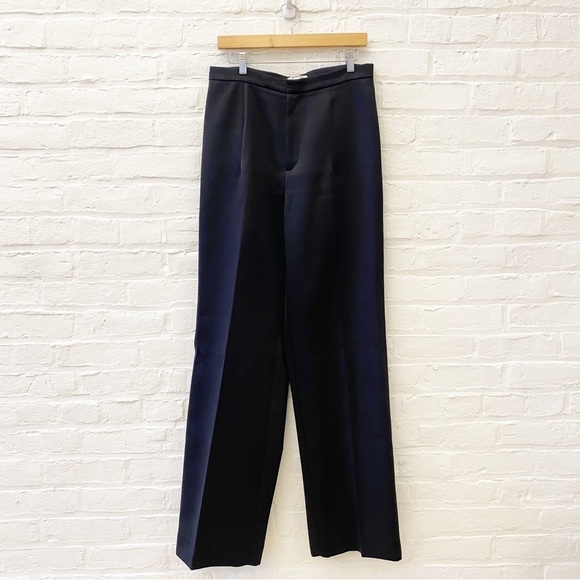 House of CBHigh Waisted Satin Trousers Wide Leg Pants Black...